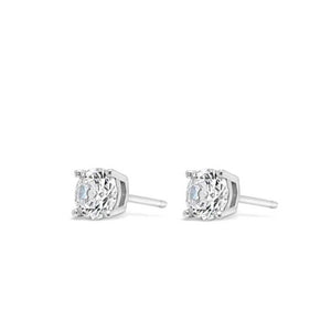 Absolute Kids CZ Stud Earrings, Silver