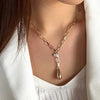 Absolute Teardrop Chain Link Necklace, Gold