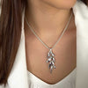 Absolute Leaf Pendant Necklace, Silver