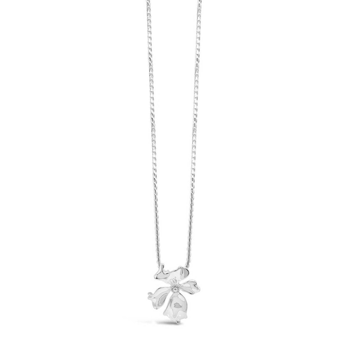 Absolute Statement Flower Pendant Necklace, Silver