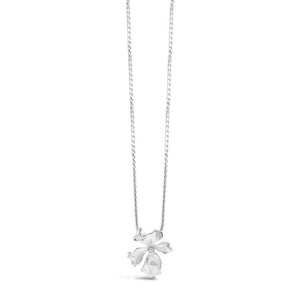 Absolute Statement Flower Pendant Necklace, Silver