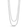 Absolute Double Rope Chain Necklace, Silver