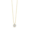 Absolute Pearl & CZ Halo Pendant Necklace, Gold