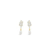 Absolute Pearl Drop CZ Earrings, Gold