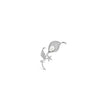 Absolute Pearl Flower Brooch, Silver