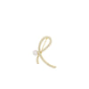 Absolute Pearl Half Bow Brooch, Gold
