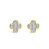 Absolute Petal CZ Earrings, Gold