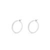 Absolute Plain Hoop Earrings, Silver