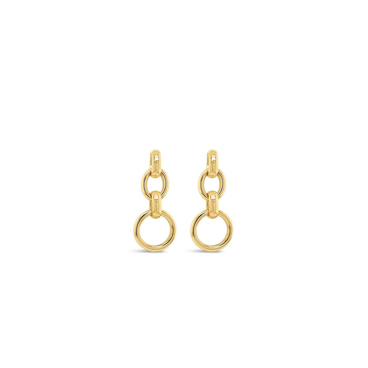 Absolute Quad Link Drop Earrings, Gold