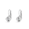 Absolute Solitaire French Hook Earrings, Silver
