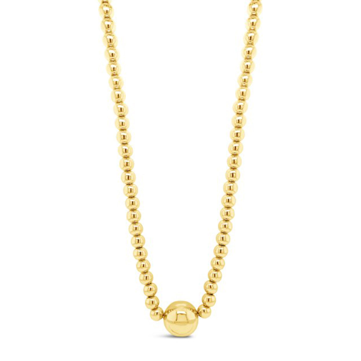 Absolute Sphere Detail Beaded Necklace, Gold
