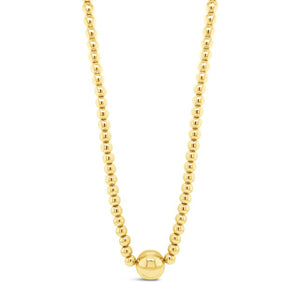 Absolute Sphere Detail Beaded Necklace, Gold