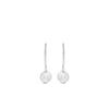 Absolute Sphere Long Drop Earrings, Silver
