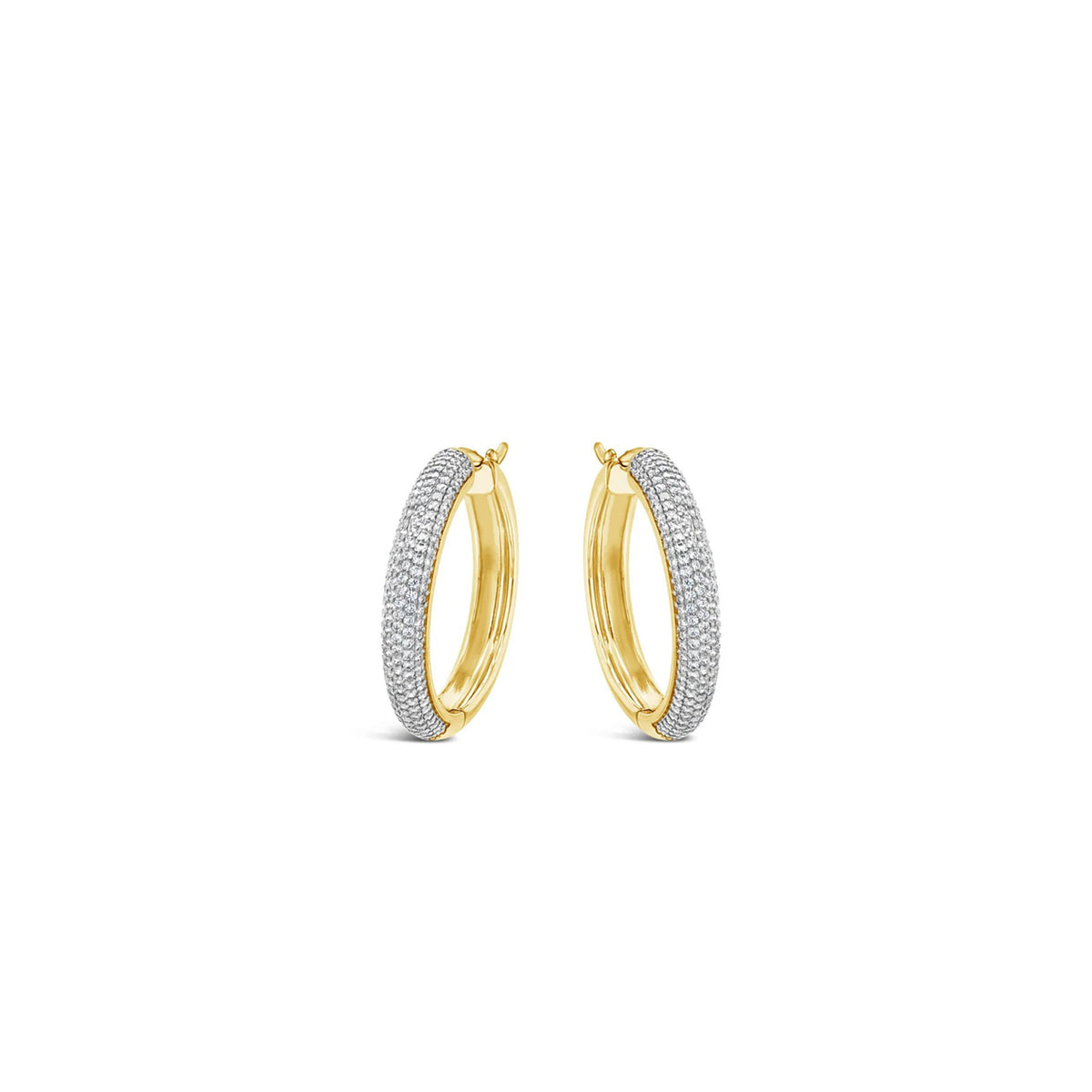 Absolute Sparkly Chunky Large Hoop Earrings, Gold