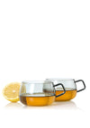 AdHoc Yuna Small Grey Glass Cups, Set of 2
