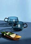 AdHoc Yuna Small Grey Glass Cups, Set of 2