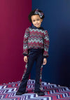 A Dee Mini Girl Coco 2 Piece Tracksuit, Navy Multi