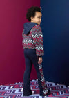 A Dee Mini Girl Coco 2 Piece Tracksuit, Navy Multi