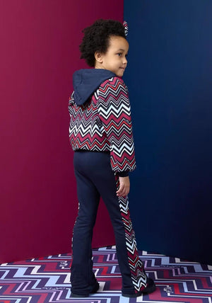 A Dee Mini Girl Coco 2 Piece Tracksuit, Navy Multi
