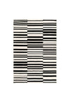 AFK Living Tapis Interval Large Striped Rug, Black & White