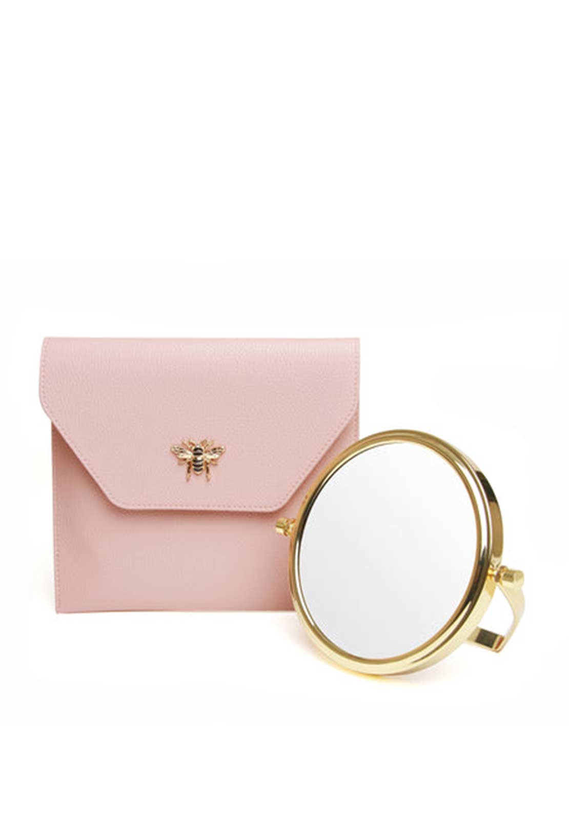 Alice Wheeler London Travel Mirror & Case, Pink