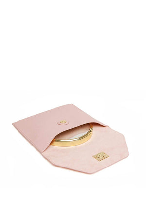 Alice Wheeler London Travel Mirror & Case, Pink
