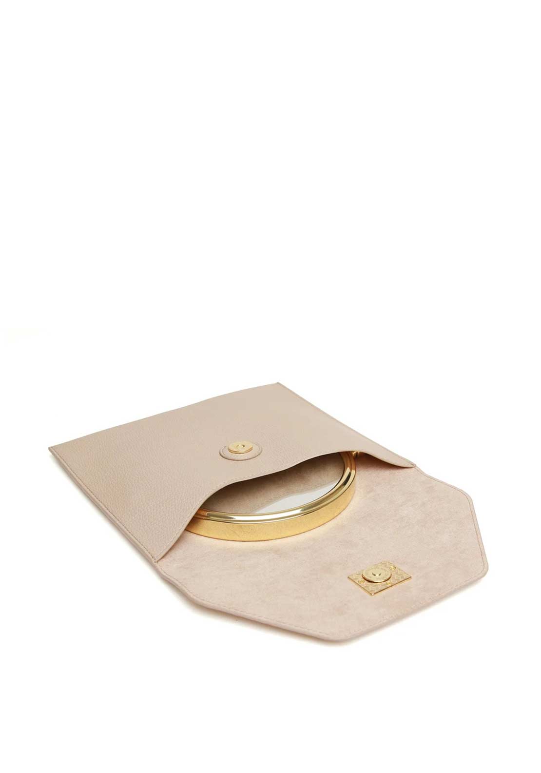 Alice Wheeler London Travel Mirror & Case, Stone