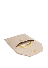 Alice Wheeler London Travel Mirror & Case, Stone