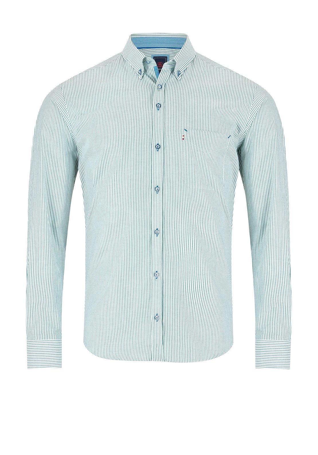 Andre Bruhl Long Sleeve Stripe Shirt, Green