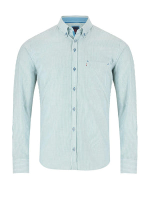 Andre Bruhl Long Sleeve Stripe Shirt, Green