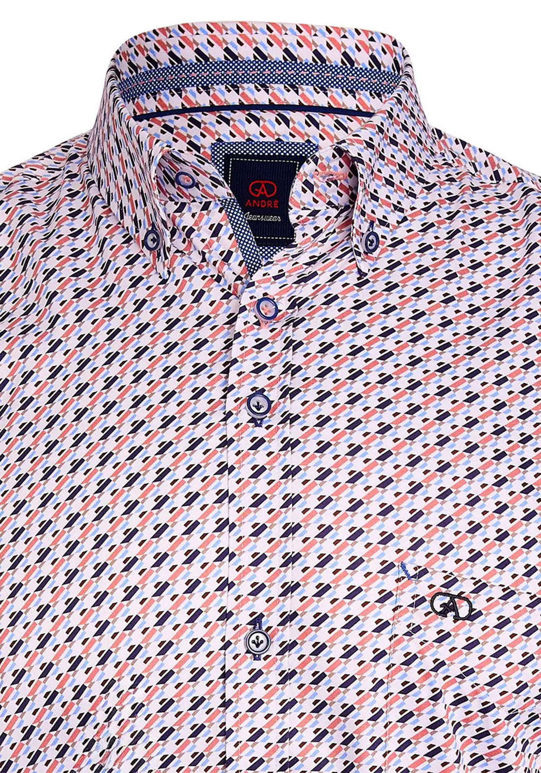 Andre Dowd Pattern Shirt, Blue Multi