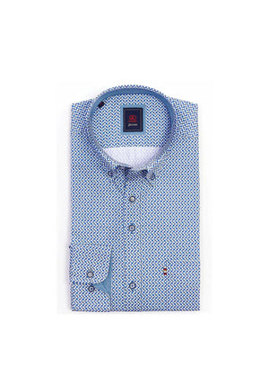 Andre Munich Long Sleeve Shirt, Sage & Blue