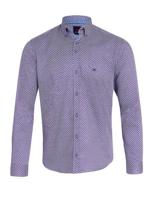 Andre Regan Pattern Shirt, Purple Multi