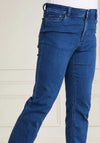 Andre Sanchez Mens Straight Leg Jeans, Mid Blue
