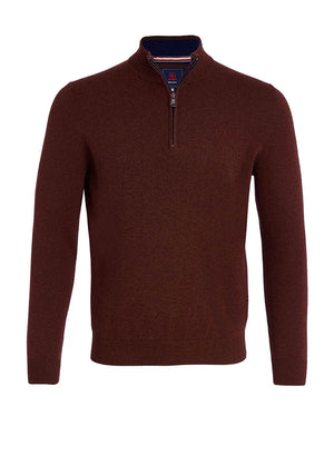 Andre Tory Half Zip Sweater, Brown