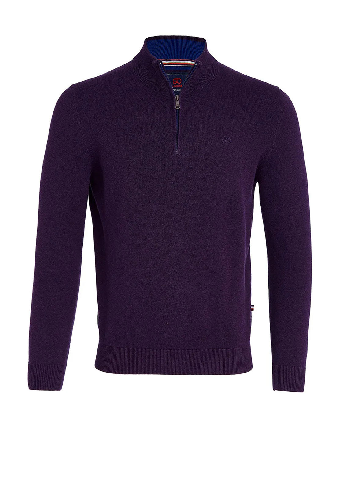 Andre Tory Half Zip Sweater, Purple