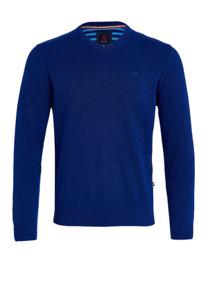 Andre Valencia V Neck Sweater, Ink Blue