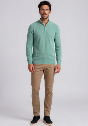 Andre Venice Quarter Zip Sweater, Green