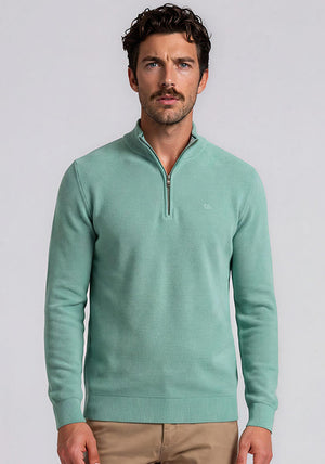 Andre Venice Quarter Zip Sweater, Green