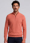 Andre Venice Quarter Zip Sweater, Burnt Orange