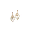 Angela D’Arcy Double Leaf Earrings, Gold