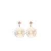 Angela D’Arcy Double Sunbeam Earrings, Gold