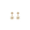 Angela D’Arcy Double Sunburst Earrings, Gold