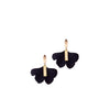 Angela D’Arcy Gingko Leaf Earrings, Black & Gold