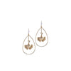 Angela D’Arcy Large Teardrop Gingko Earrings, Gold
