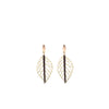 Angela D’Arcy Leaf Gunmetal Spike Earrings, Gold