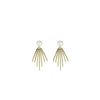 Angela D’Arcy Pearl Spike Earrings, Gold