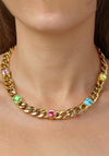 Dyrberg/Kern Angelina Pastel Crystal Necklace, Gold