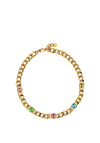 Dyrberg/Kern Angelina Pastel Crystal Necklace, Gold