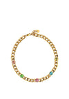 Dyrberg/Kern Angelina Pastel Crystal Necklace, Gold